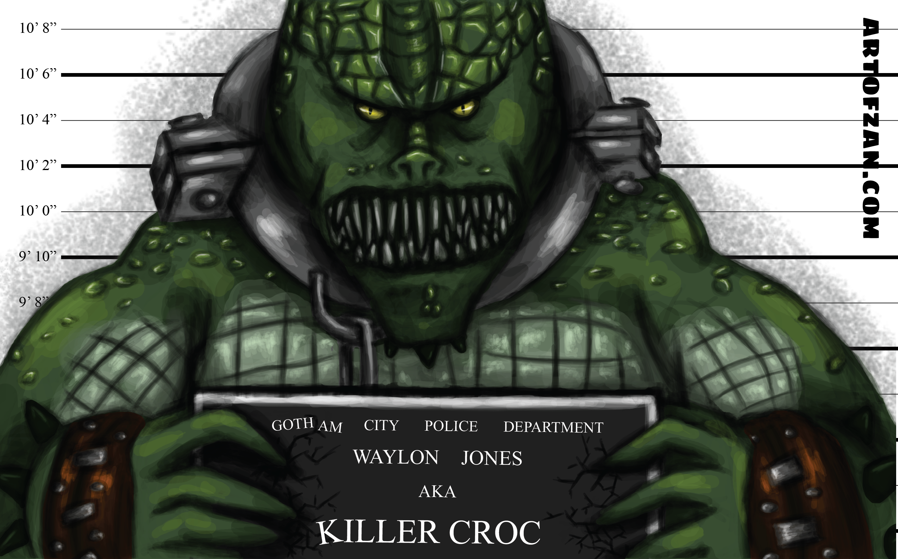 bman killer croc label